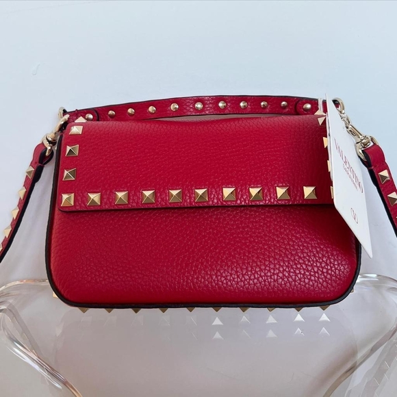 [Sold] Valentino Rockstud Leather Crossbody Pouch - Picture 2 of 5